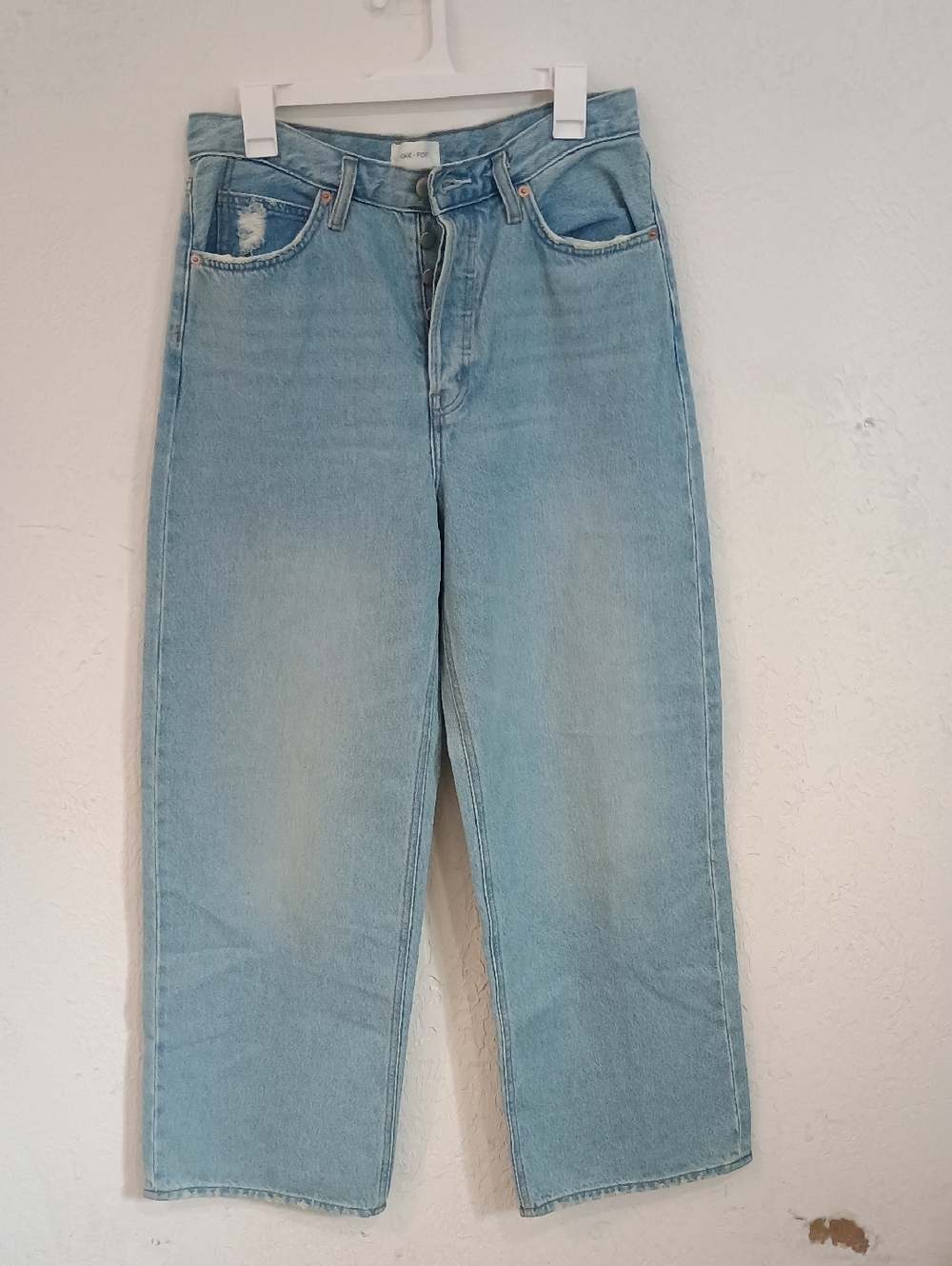 OAK + FORT Light Wash Flare Jeans